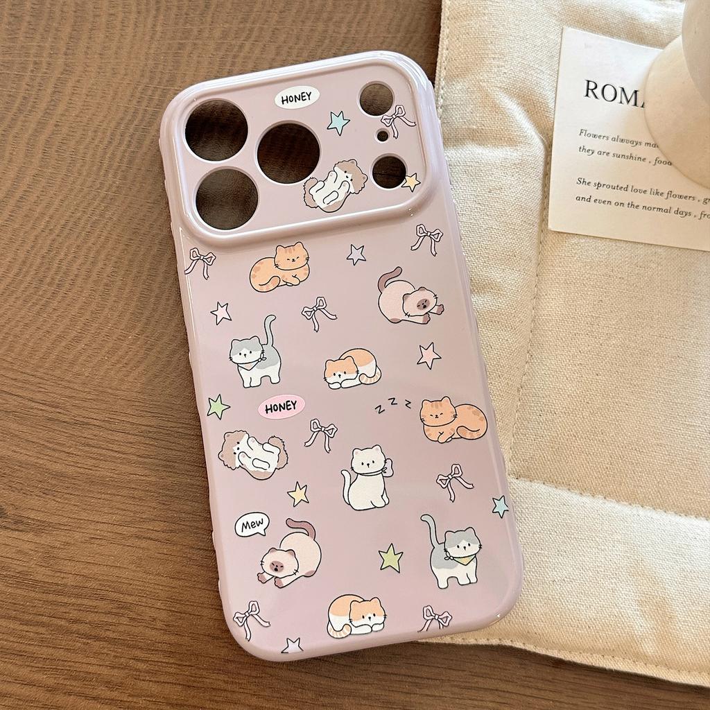 Suitable for Apple 17promax Mobile Phone Case Iphone16 Cute Cat 15 Anti-fall 13 Soft 12 Korean Style High Quality
