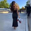 2025 Fashion Elegant Skinny Suspender Fishtail Dress Women Hip Wrap Bodycon Thin Holiday Bodycon Party Long Dress Female Solid Color Clothing