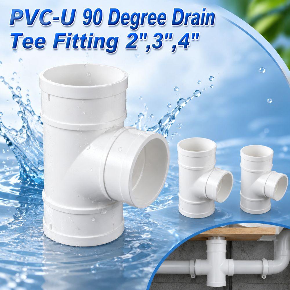White 3-Way Drainage Pipe Fittings Corrosion-Resistant Drain Pipe Joint Pipeline Accessories