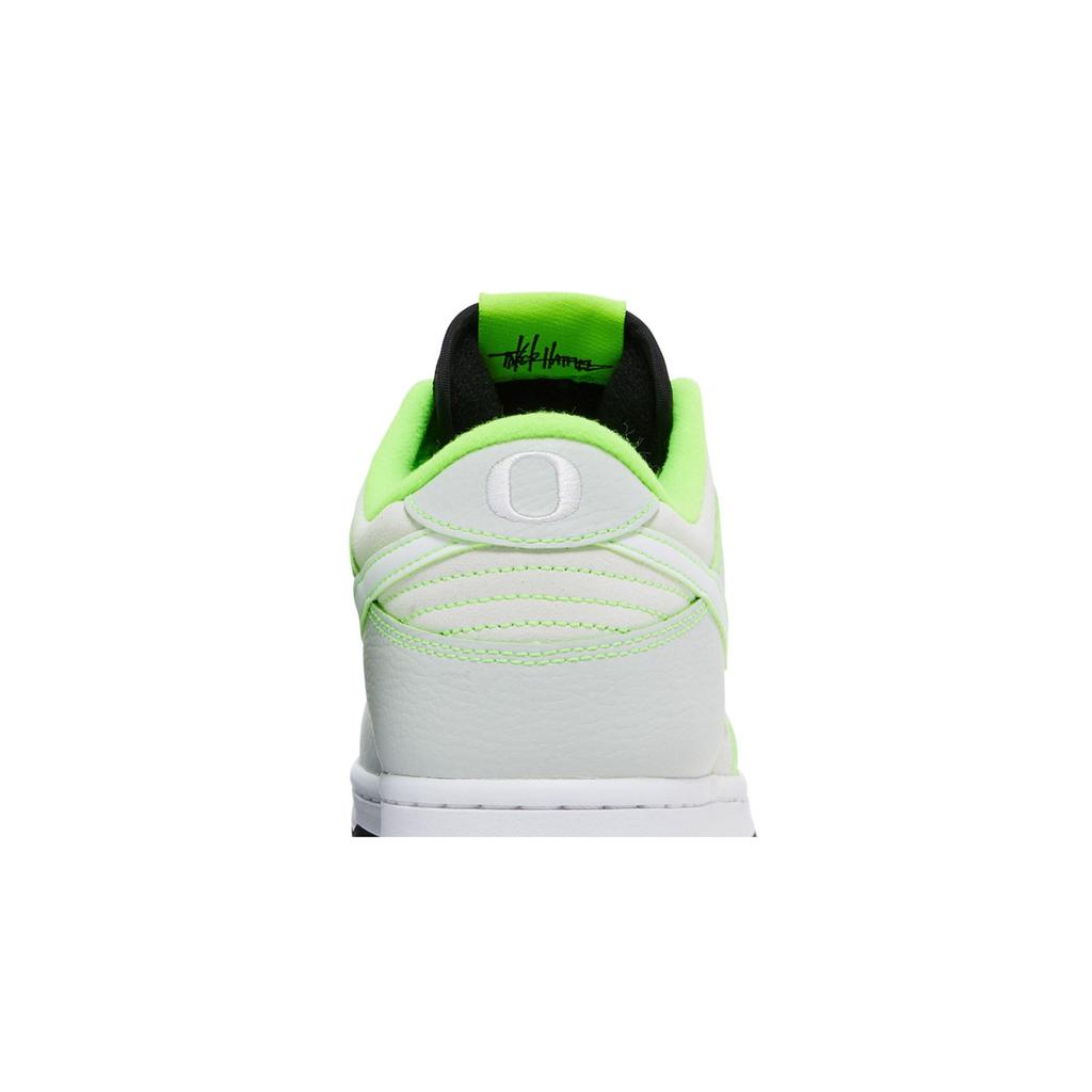 Nike Dunk Low 'University of Oregon' PE (Unisex) Light Silver / White / Black / Electric Green Skateboard Shoes FQ7260 001