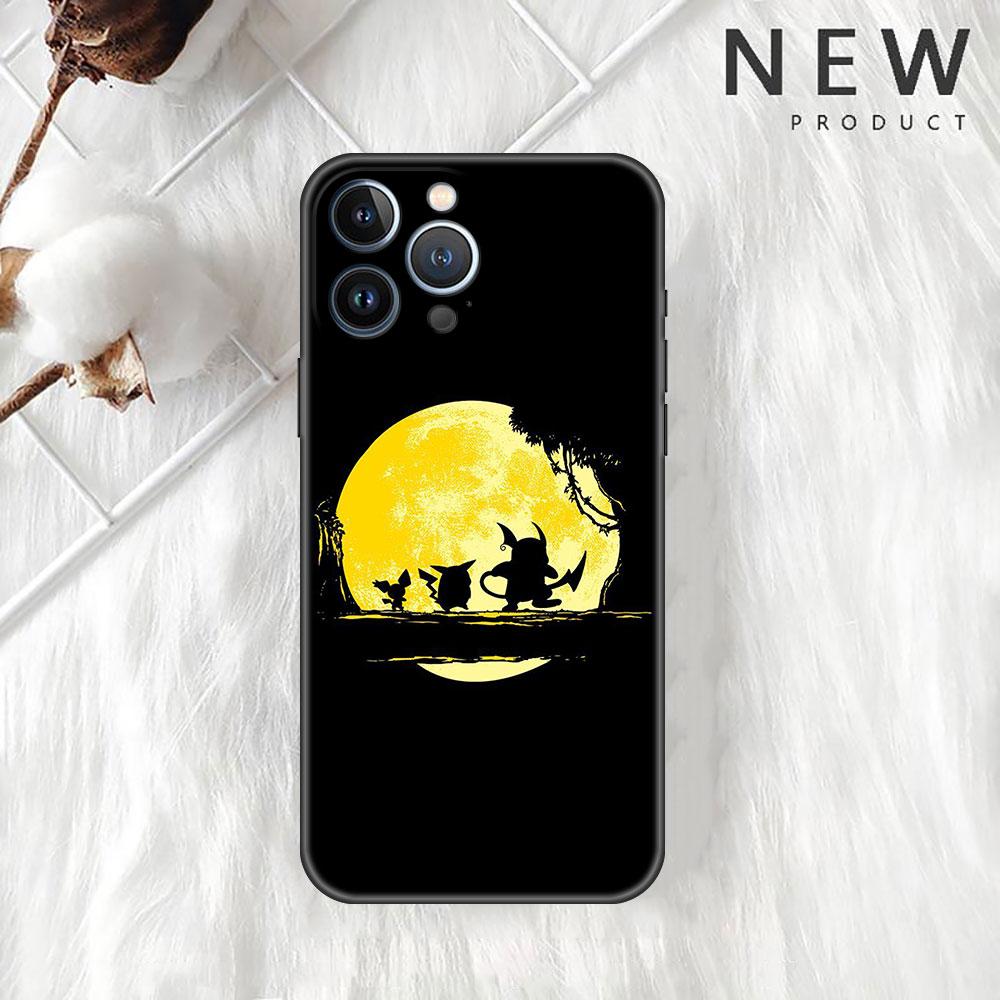 

Милый чехол с покемоном Gengar Funda для Apple iPhone 14 11 13 7 12 Pro 7 XR XS Max 8 Plus 6 14Pro, черный мягкий чехол для телефона iPhone 6 6S