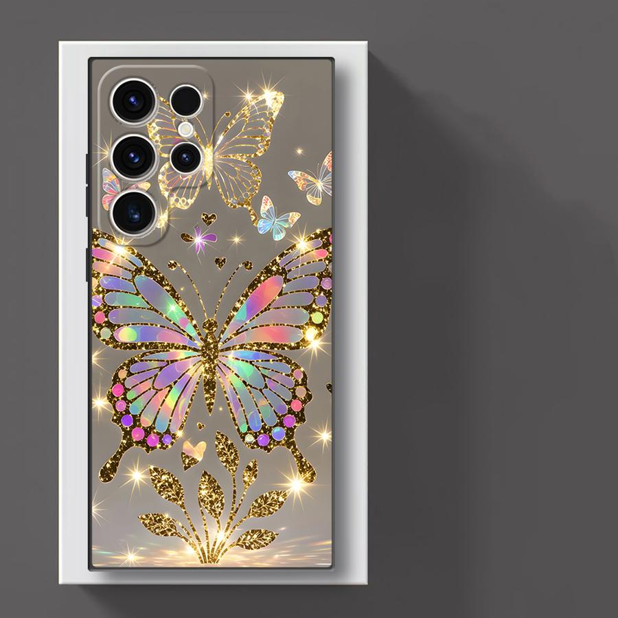 Creative Cartoon Butterfly Funda Phone Cover Case for Samsung Galaxy S26 S10 S9 Note 20 Ultra 8 9 10 S20 S21 FE S25 Ultra S23
