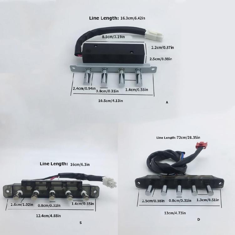 Convenient Piano Type Pushbutton Switch User Friendly Pushbutton Switch Metal Key Switch Perfect for Kitchen Appliances