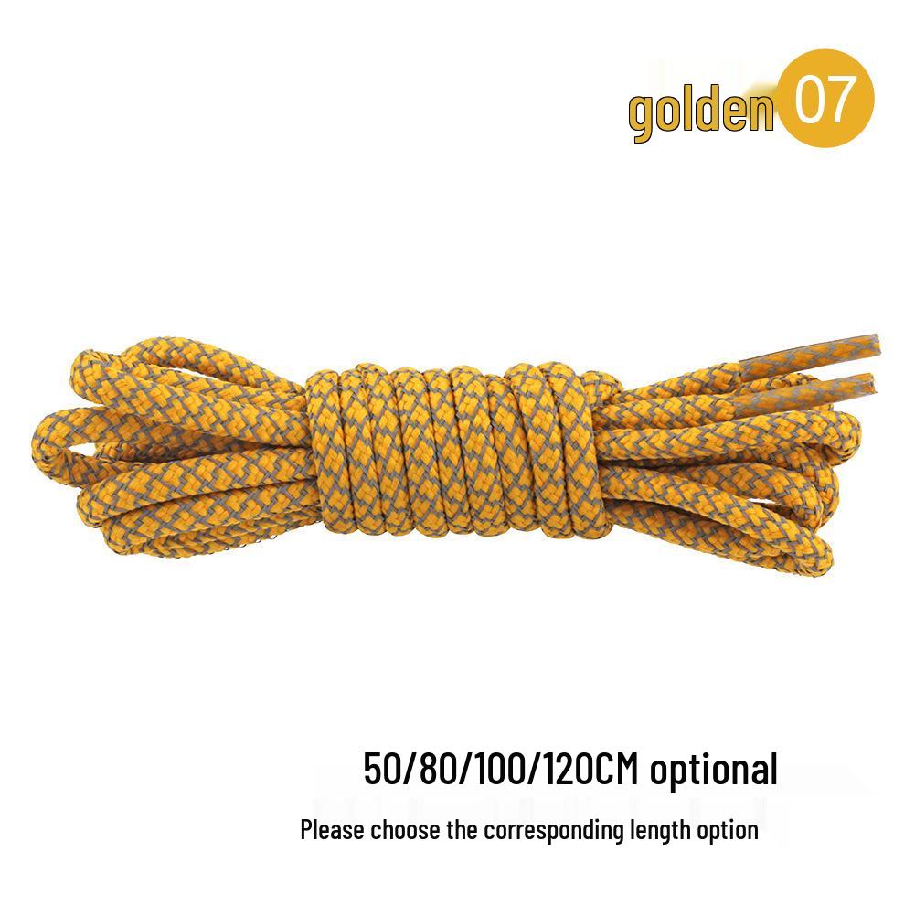 17 Reflective Round Fluorescent Shoelaces for Casual Basketball Shoes