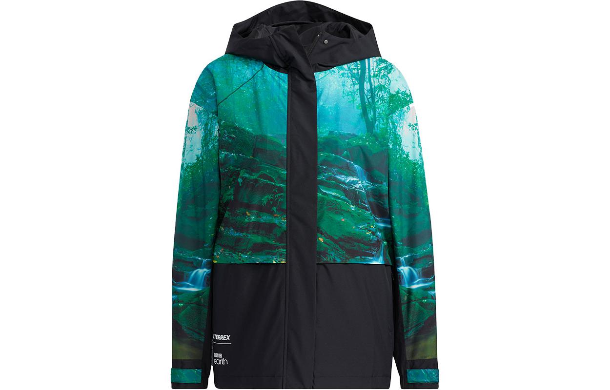 Adidas Terrex Jackets Women s Green Hooded Moderate Other HE5221 L