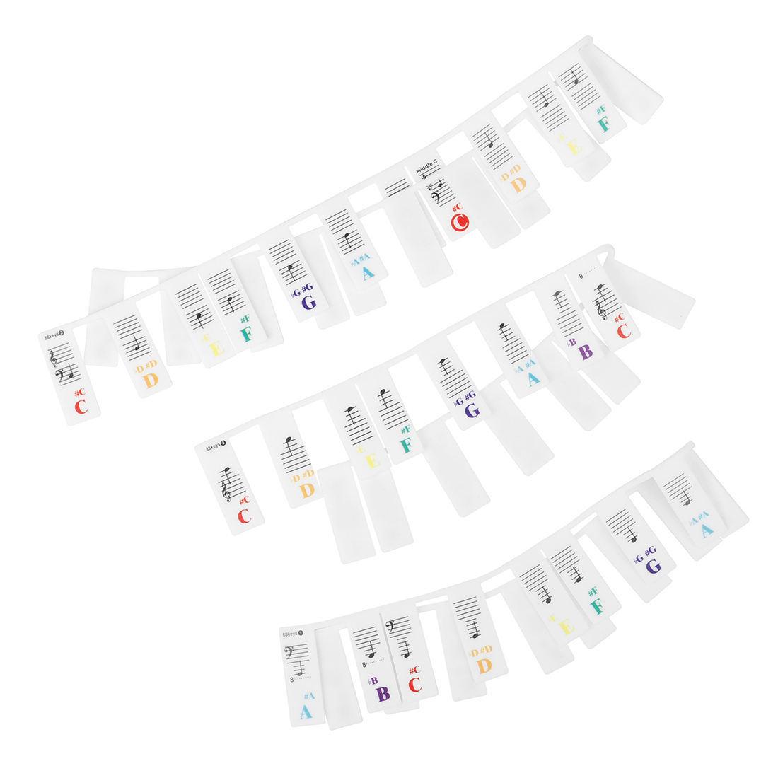 

A piano note label - a specialized auxiliary label for piano beginners - detachable and reusable 88-key piano note labels