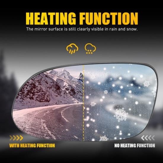 Mirror Glass W/ Backing Heated Driver Side LH For Mercedes-Benz CLK55 SLK320 B