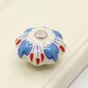 Retro European Style Cabinet Handle Wardrobe Ceramic Drawer Knobs Door Handle Circular Cupboard Pulls Floral Furniture Hardware
