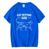 Mens High Quality Cotton Short Sleeve Space Funny Cat Print Cool Exclusive Cat Graphic Men Tshirt Big Size Unisex Tee Shirt