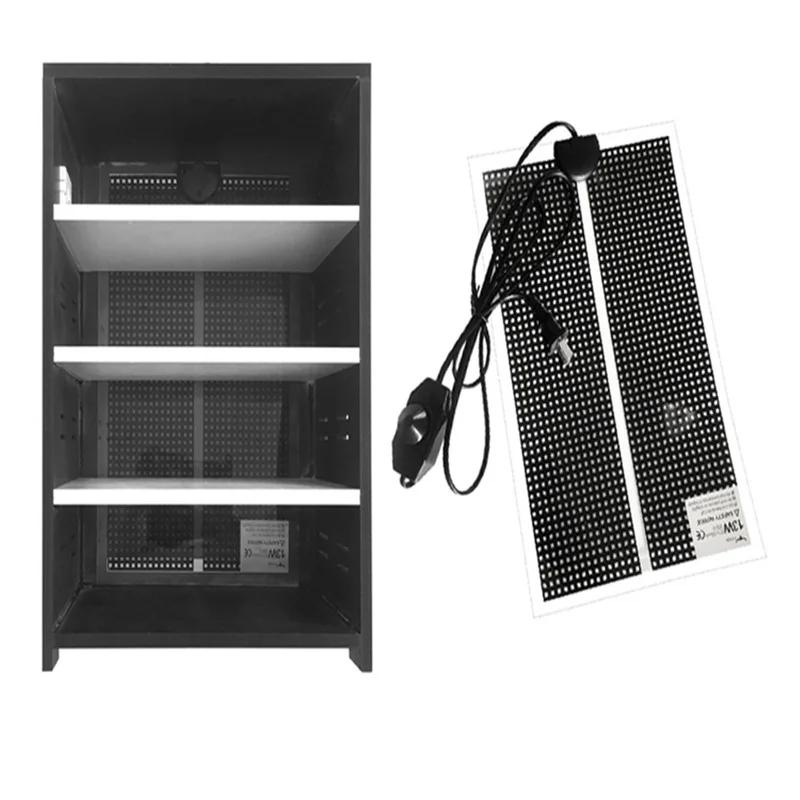 Pet Reptiles Acrylic Feeding Box Terrarium 4 Layers Breeding Tank Insect Lizards House Drawer with Hygrometer Heating Pad Cage