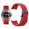 Curved arc-shaped fluororubber Watch strap for original OMEGA X Swatch X Blancpain Scuba Fifty Fathoms MoonSwatch FKM watchband