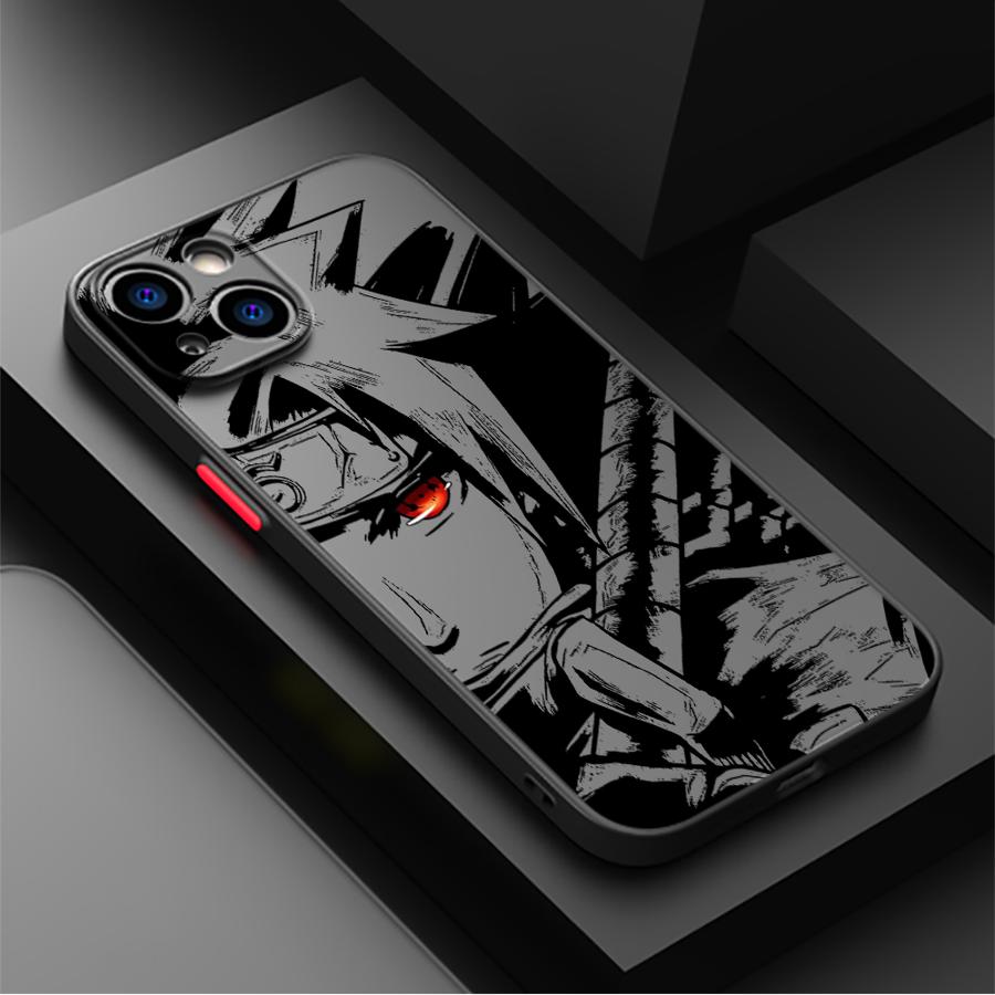 Custodia Protettiva Opaca per Telefono per iPhone X 16 Pro Max 15 Plus 13 Mini XR 14 12 11 Anime Narutos Cool