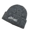 Stickman Embroidered Knit Beanie for Women, Autumn Winter Trendy Cold Hat, Slim Face, Versatile Warm Pile Wool Hat, Fits Big Head Circumference