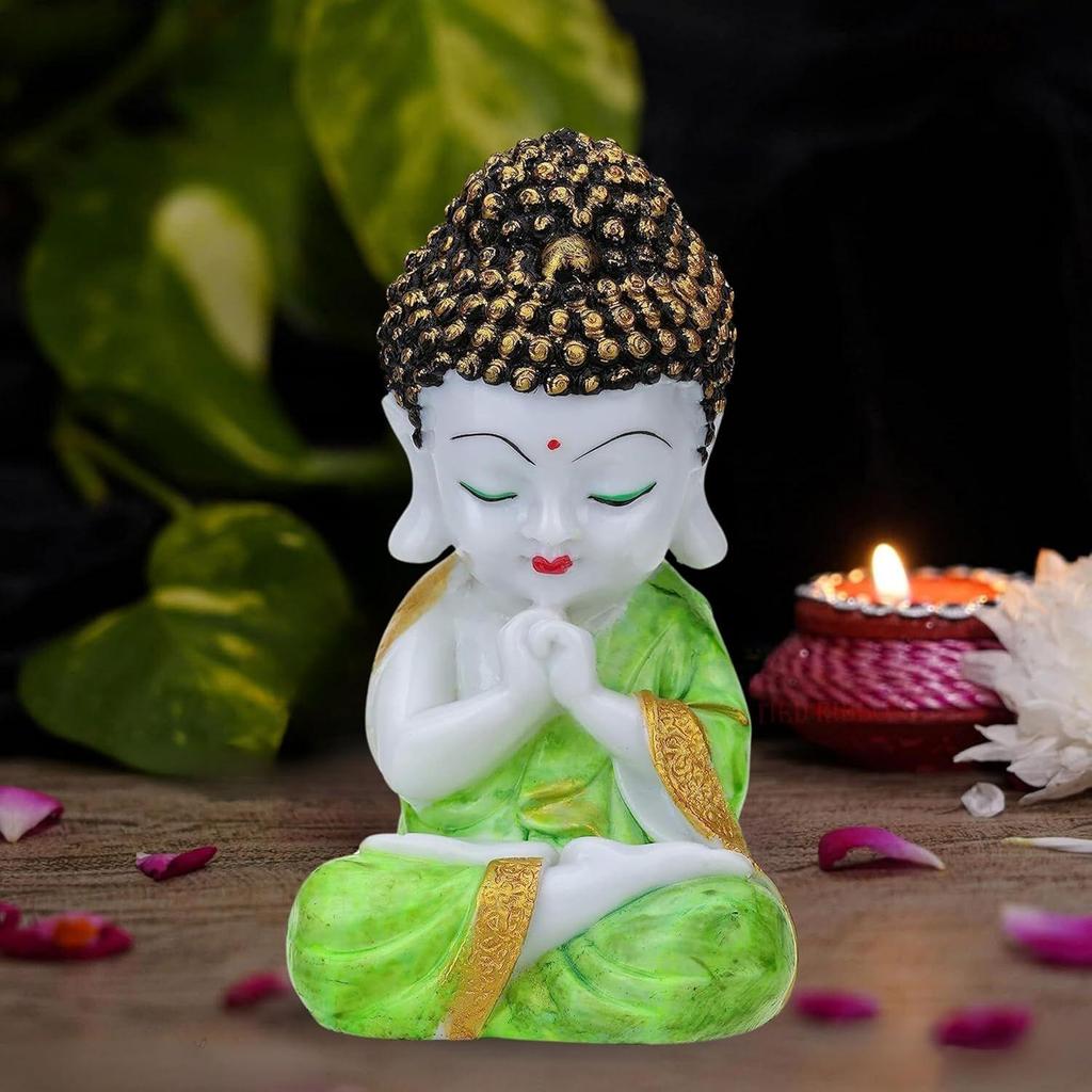 Полирезиновая статуэтка Будды Декоративная фигурка Маленький Будда-монах