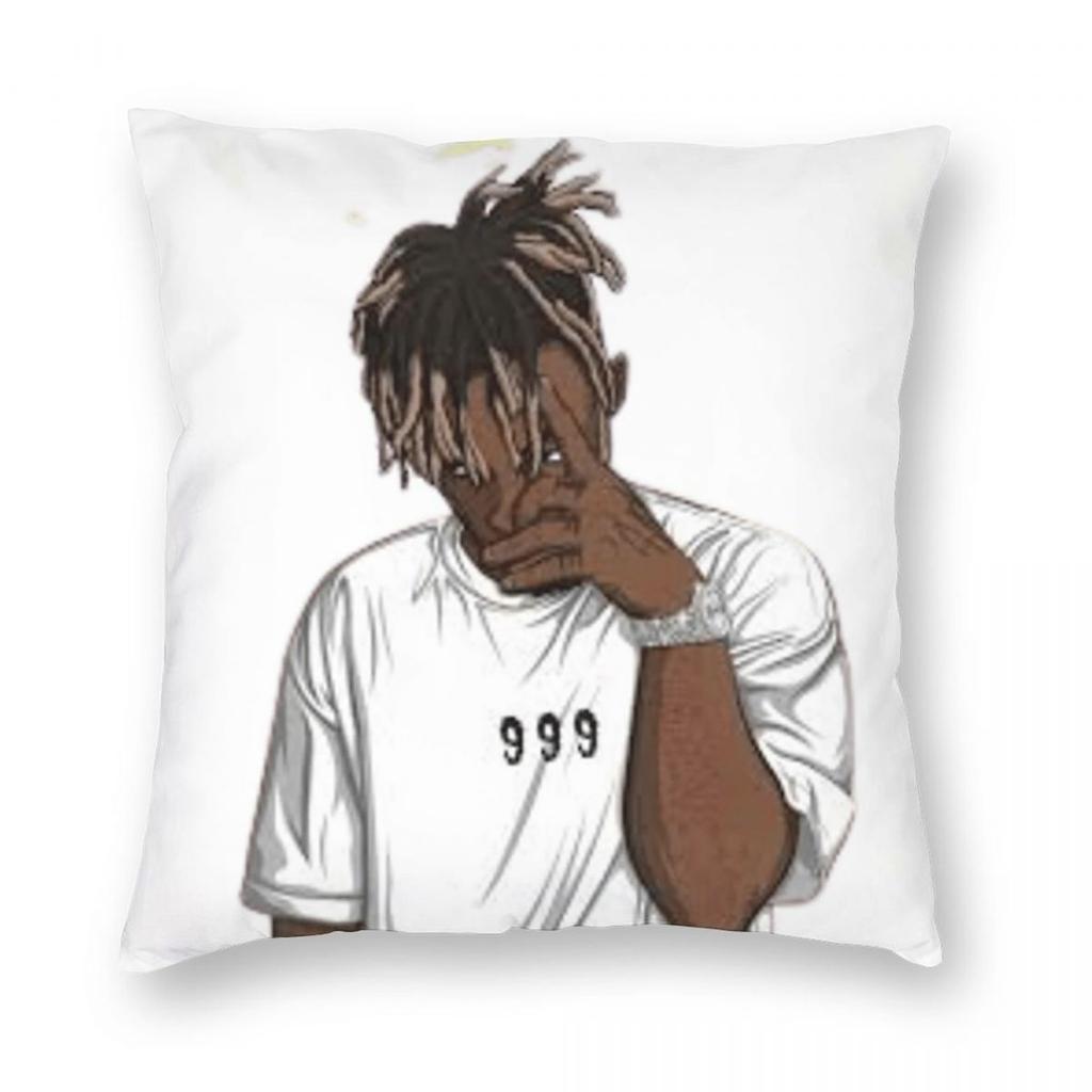 Juice Wrld 999 Quadratischer Kissenbezug Polyester Leinen Samt Kreativer Reißverschluss Dekor Kissenbezug Sofakissenbezug