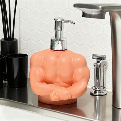 1/2Pcs Muscle Man Soap Dispenser Accurate Pump Control Leak-Proof Design Body Wash Dispenser Bathroom Decor