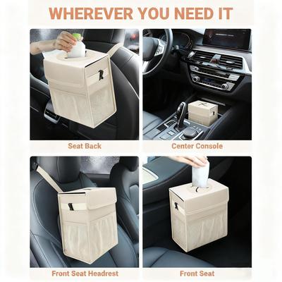 Car Garbage Can Leakproof Interior Organizer Bag Vehicle Trash Can For Truck SUV Road Trips Weekend Outings Vacation Outdoor