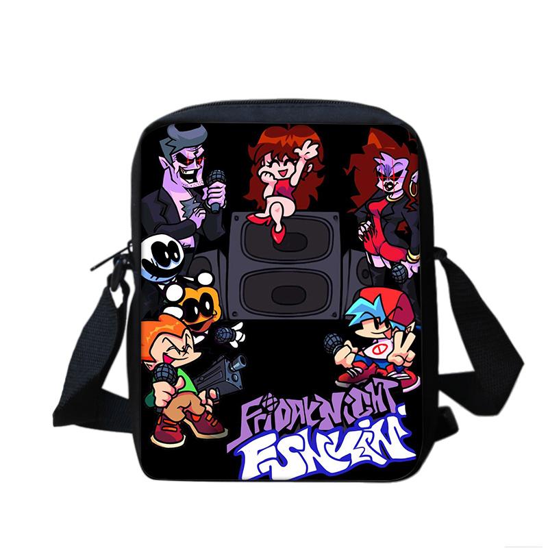Friday Night Funkin Multifunctional Cartoon Large Capacity Shoulder Bag, the Perfect Gift for Boys and Girls On School Birthdays