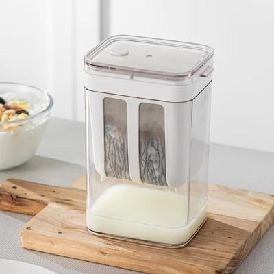 1100ml Yogurt Filter & Strainer Fine Mesh Transparent Box Homemade Screen Cheese Moisture Seperator Maker for Kitchen