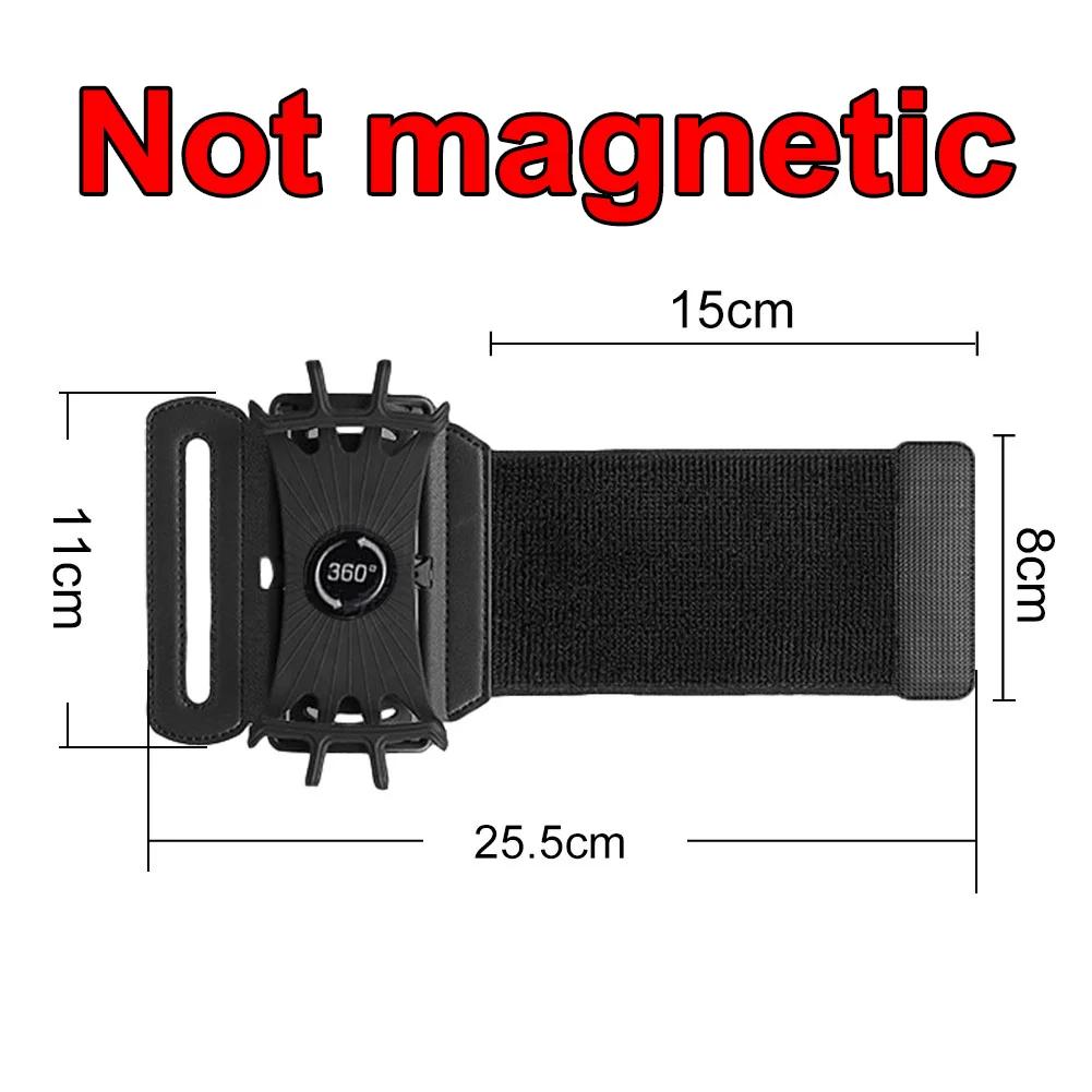 רצועת יד אוניברסלית מחזיק מגנטי לטלפון בוואקום עם רצועת מיתר נגד אובדן זרוע לניווט וספורט קל לפירוק
