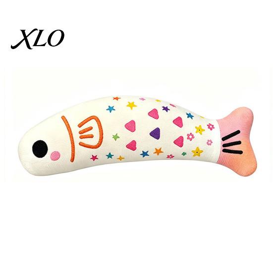 Cat Boredom Relief Toys Catnip Fish Toy, Squeaky Linen Chew Hugging Kicker Toy Kitten for Indoor Cats Biting Kicking Interactive Exercise