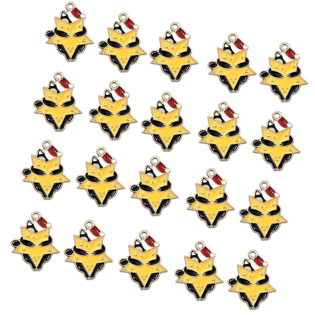 20Pcs Christmas Cats Charm for Handmade Jewelry Stylish Necklace and Bracelet Pendants Gold Plated Alloy Accessories