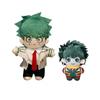 Anime MHA Figure Izuku Midoriya Katsuki Bakugou Shoto Todoroki Plush Toys Soft Plush Keychain Doll Cute Sofa Pillow Pendant Gift