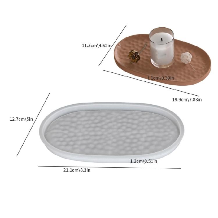 Silicone Crafting Mold Oval Shape Trays Moulds Jewelry Making Tool Artistic Tray Molds Suitable for Home and Parties