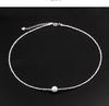 Xiaohongshu S925 Sterling Silver Korean Japanese Style Crushed Silver Freshwater Pearl Necklace & Bracelet Set