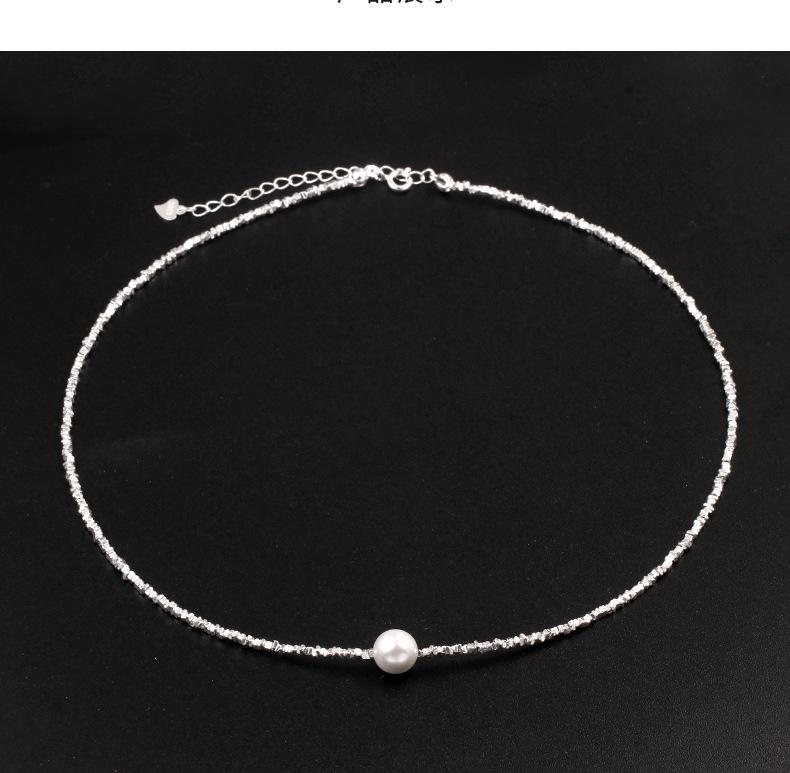 Xiaohongshu S925 Sterling Silver Korean Japanese Style Crushed Silver Freshwater Pearl Necklace & Bracelet Set