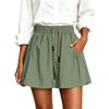Women’s Loose Fit Lightweight Drawstring Shorts with Pockets Elastic Waist Relaxed Fit Summer Casual Skirt Pants for Everyday Wear