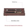 Handmade Microfiber Velvet Leather Desk Brush Rack Organizer CONTACT'S FAMILY Square Pencil Display Stand Pen Holder Custom Logo