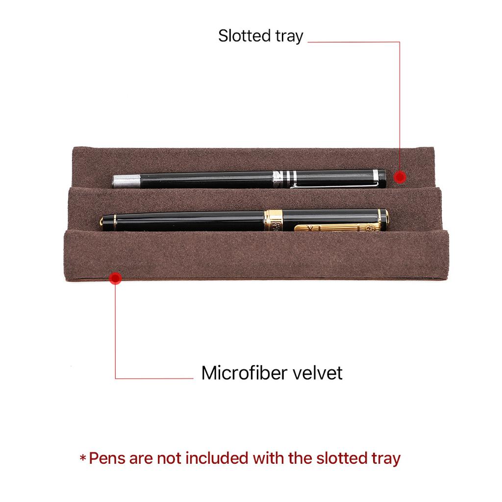 Handmade Microfiber Velvet Leather Desk Brush Rack Organizer CONTACT'S FAMILY Square Pencil Display Stand Pen Holder Custom Logo