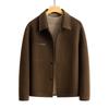 Hair jacket men's spring and autumn double-sided jacket winter short single-breasted wool top