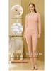 Women's Cashmere Silk Warm Underwear Set: Dual-Sided Brushed Pants & Top for Waist and Abdomen Support.