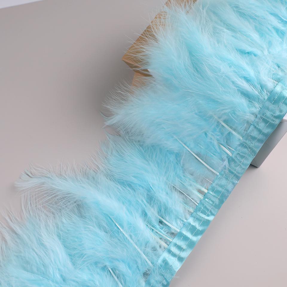 10 Meters Natural Turkey Marabou Feather Trim Ribbon Feather Fringe For Wedding Dress Decor Sewing Accessories Plumas