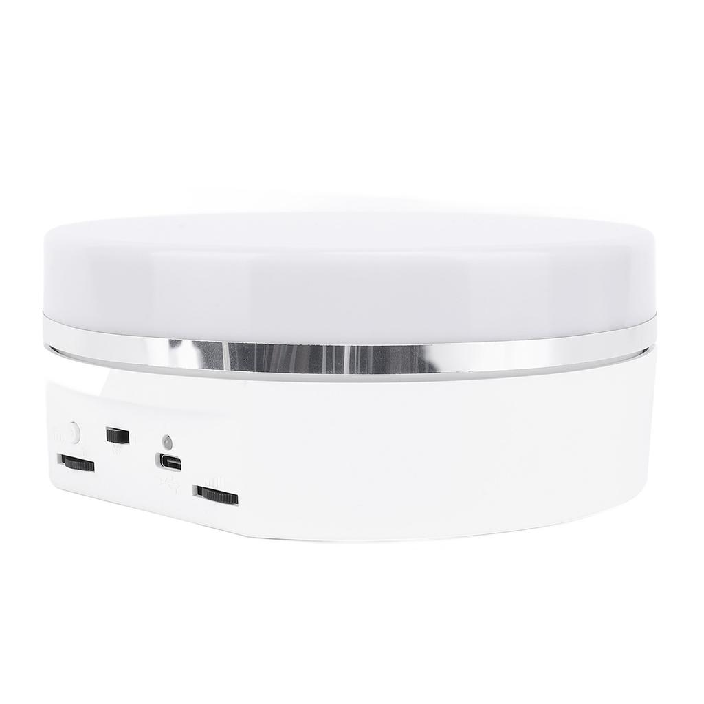 6.3 Inch Rotating Display Stand LED Light 360 Degree Electric Rotating Turntable with Adjustable