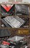 Folding BBQ Compatible with igt BBQ and Fire Pit for igt Three Height Two Stainless Steel Instant Deployment and Stainless Includes Storage KJSJ