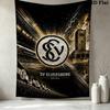 Sv Elversberg Pattern Wall Tapestry Aesthetic Wall Hanging Printed Fabric Blanket Decorative Tapestries for Bedroom Living Room Home Decor
