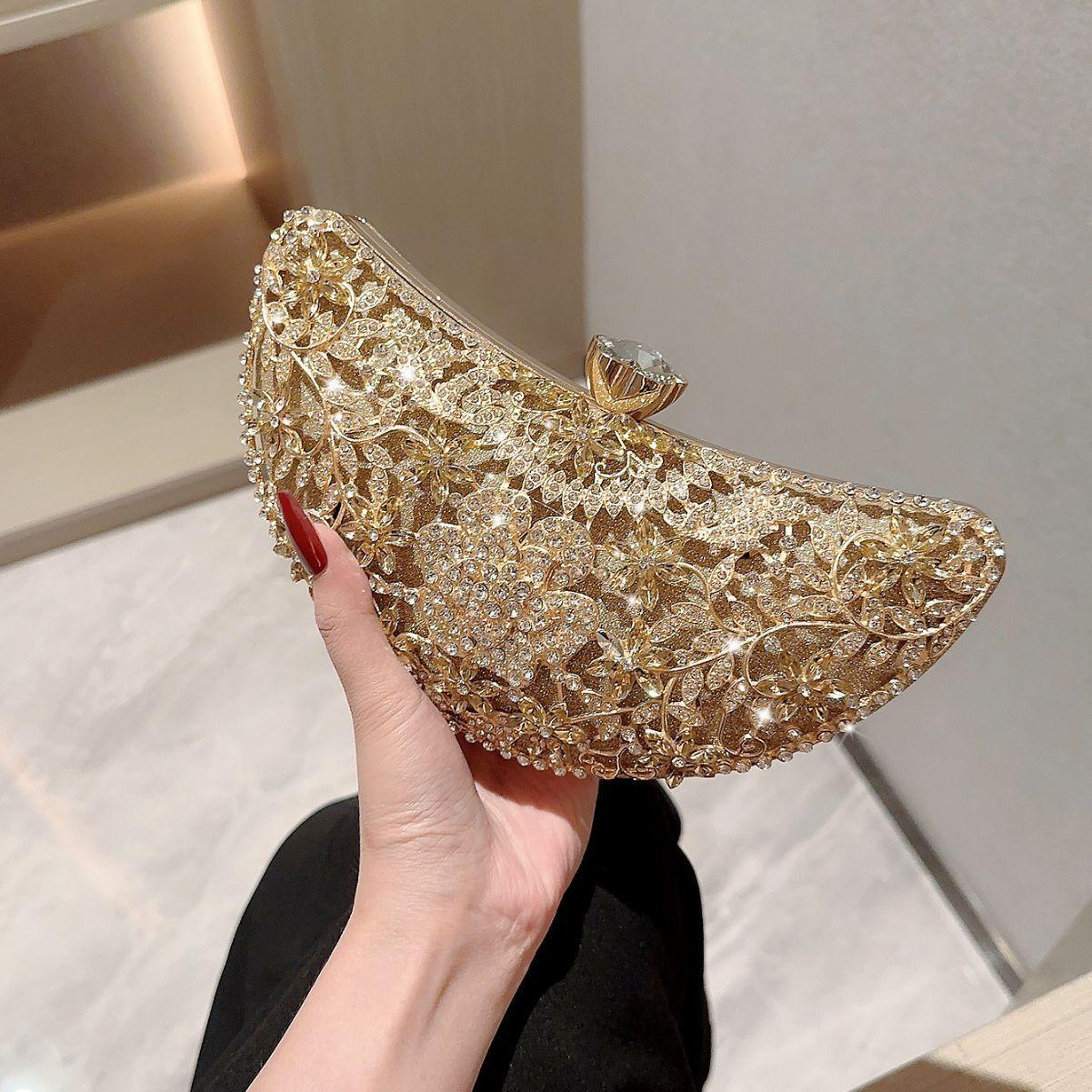 

Сумка-клатч Water Diamond Banquet Handheld Bag, сверкающая вечерняя сумочка для женщин, вечерние сумки для ужина жёлтый