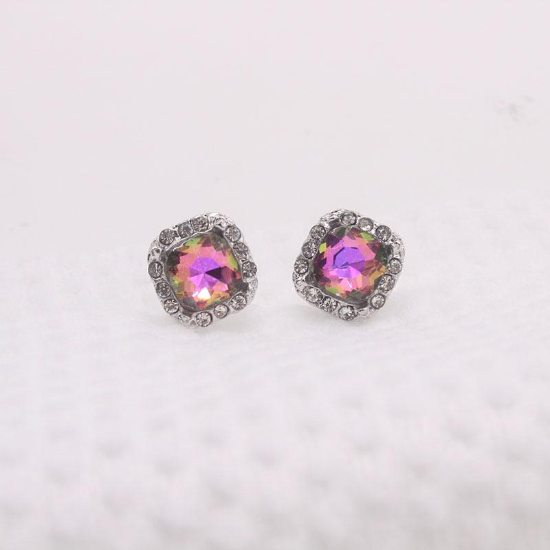 2022 European & American Square Rhinestone Stud Earrings