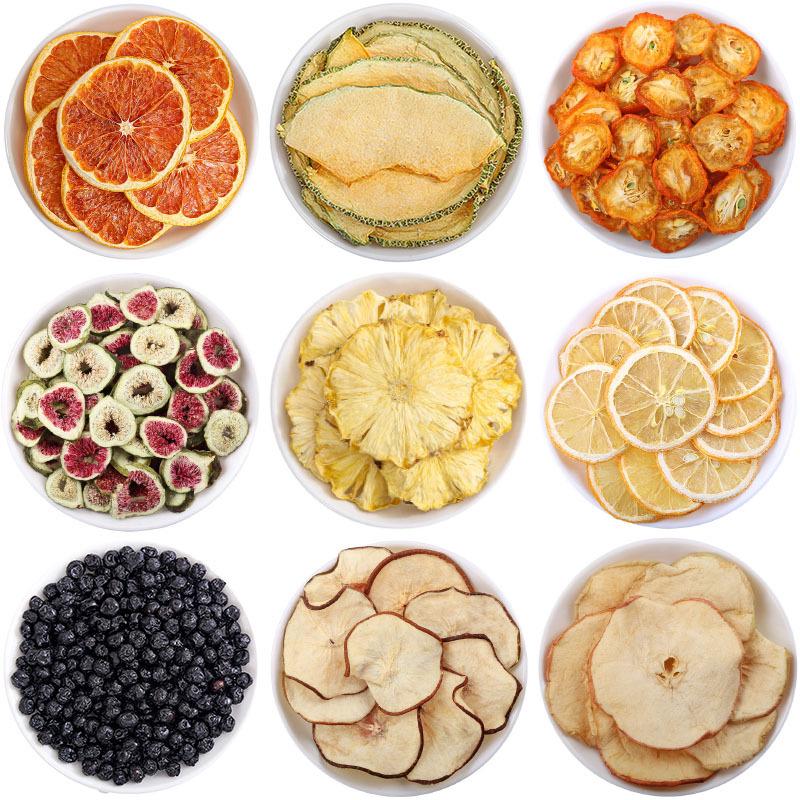 Cold Brew Freeze-Dried Fruit Tea: Green, Orange, Lemon, Passion Fruit Slices