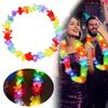 10Pcs Vibrant LED Hawaiian Leis Artificial Faux Flower Garland Necklace  Luau Party