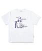 ESCAPEFROM Purple 1985 Leeds Print Oversized Short Sleeve T-Shirt White