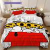 1PC Snoopy Pattern Bedding Quilt Set Quilt Cover Pillowcase Home Decoration Birthday Gift (1 * Duvet Cover + 2 * Pillowcase, Without Core)