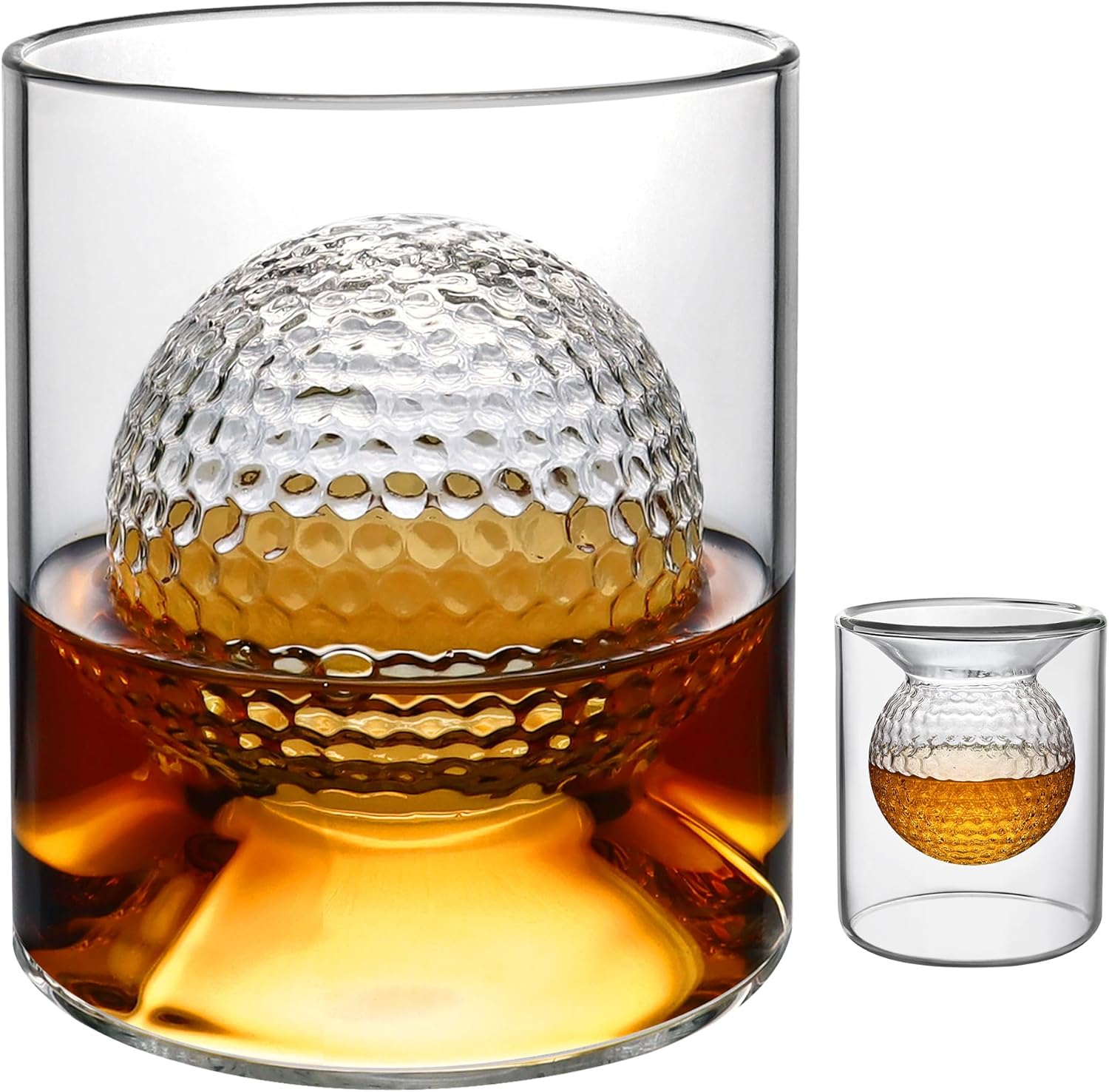 Joom Lizkore Tech Gris Regalos De Golf Para Golfistas Masculinos Vasos De Whisky De Doble Propósito Vasos Para Rocas Vasos De Whisky Con Forma De Bola De Golf Integrada Vaso