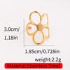 1Pcs Lady stainless steel open-ended ring, extravagant accessory ring, hollow finger ring