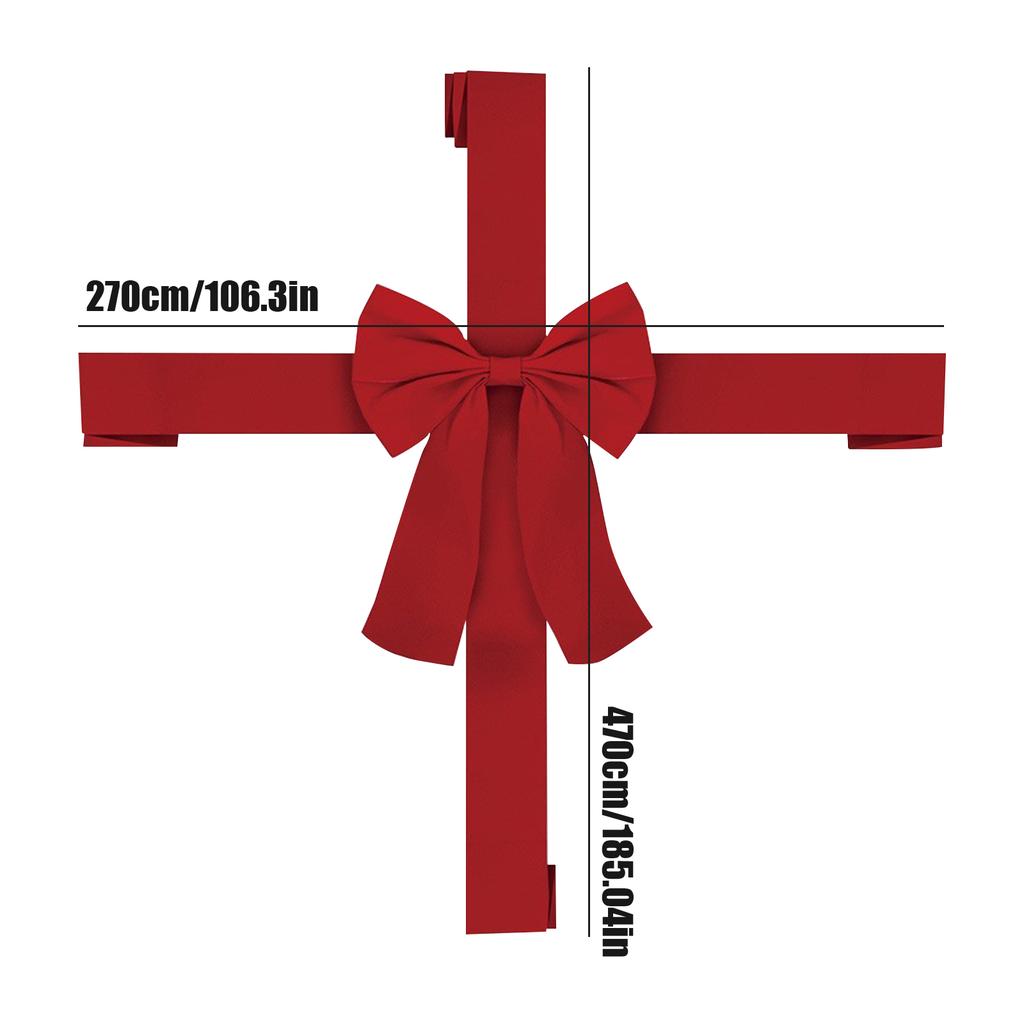 Xmas Large Red Bow DIY Christmas Front Door Decor Hanging Bow Wedding Traditional Door Bow New Year Decor Christmas Decoration