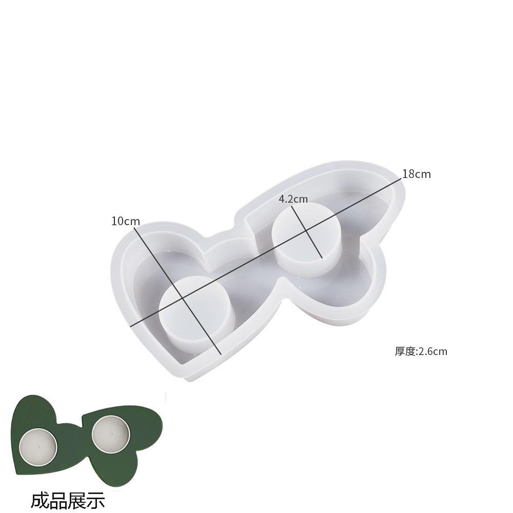 

DIY Crystal Drop Glue Heart Porous Candle Holder Valentine s Day Candlelight Dinner Gypsum Candle Cup Epoxy Resin Silicone Mold