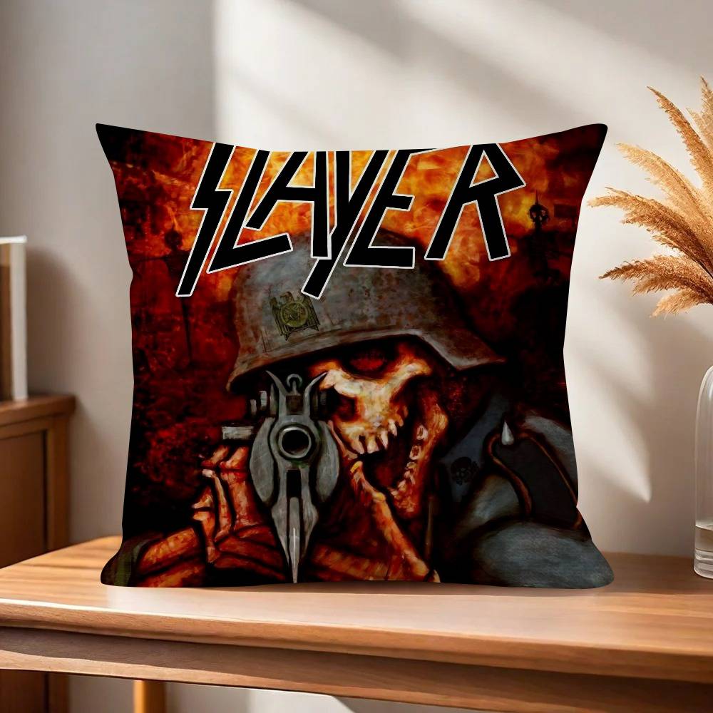 Classic Band Slayer Pillowcase Toon Gift Cushion Cover Bedroom Home Sofa Chair Seat Decor Pillow Case